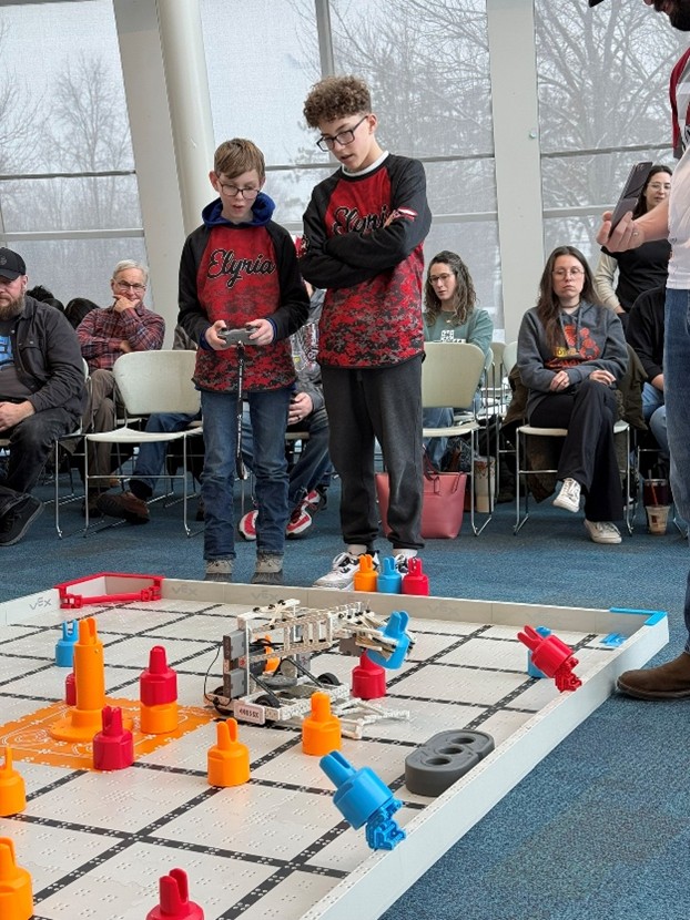 Students in VEX Robotics Competition