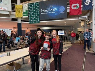 Proud team with competition award